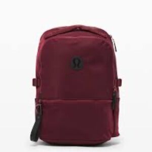 iso: lululemon new crew backpack red merlot
